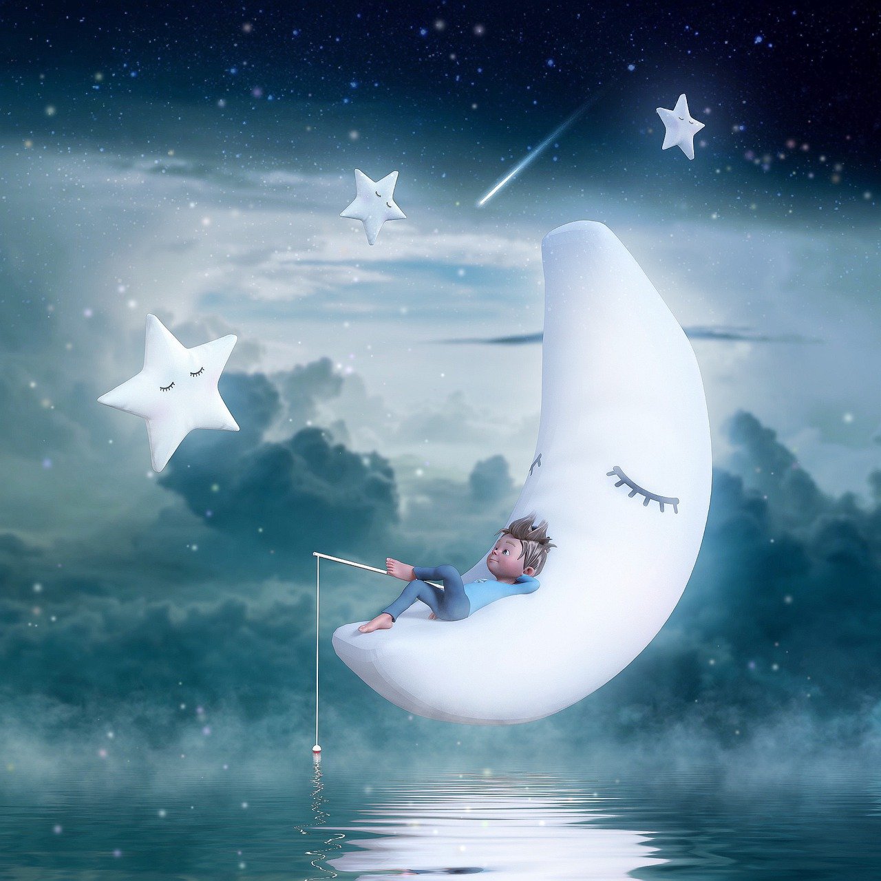 Fishing on the moon
